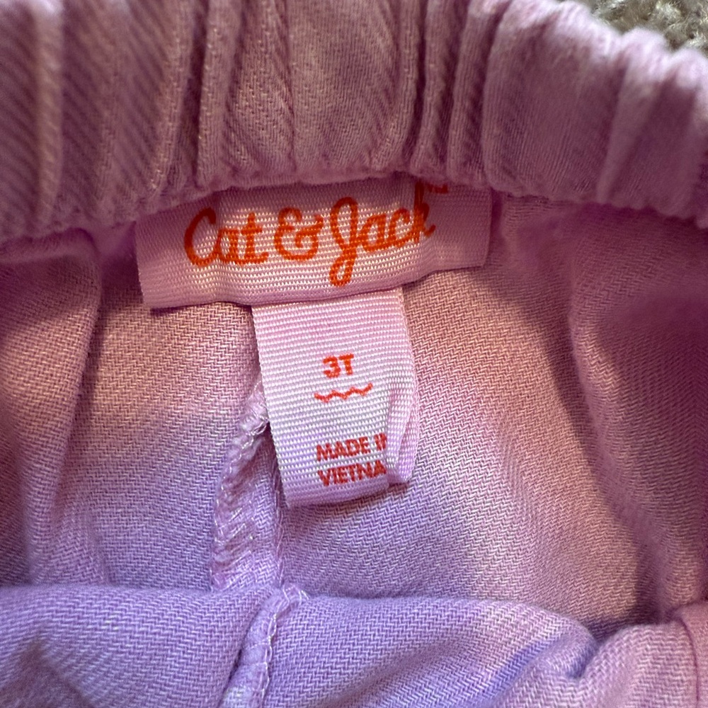 🌼5/$10🌼Never Worn Cat & Jack Light Purple & Light Green Ruffle Hem Shorts 3t - Picture 4 of 7